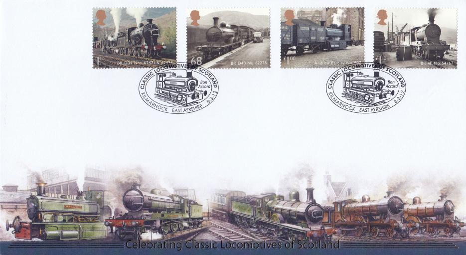 2012 (03) Classic Locomotives of Scotland M/S - Internet Stamps 'Bon Accord' Official