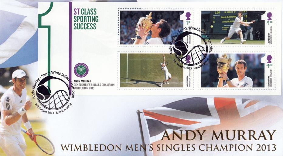 2013 (08) Andy Murray - Internet Stamps 'London SW19' Official