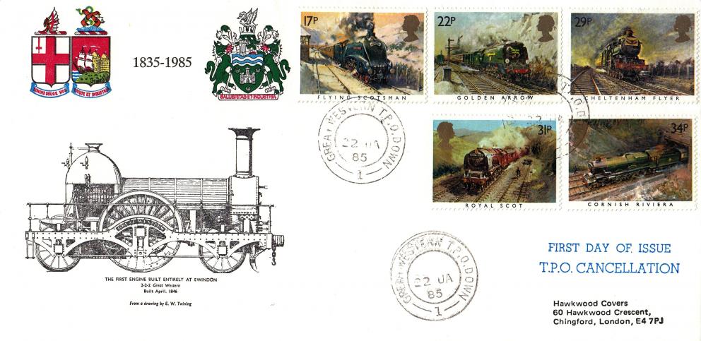 1985 (01) Trains - Hawkwood Official - Great Western TPO Down 1 CDS