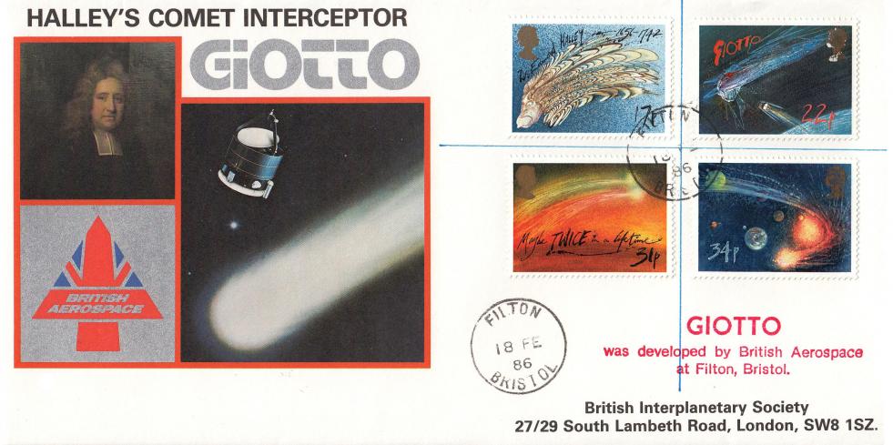 1986 (02) Halley's Comet - DGT Interplanetary Society Official - Filton CDS