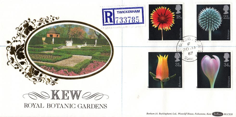 1987 (01) Flowers - Benham BLCS 20 Official - Kew Gardens CDS