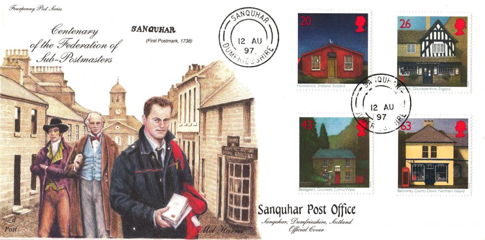 1997 (08) Sub Post Offices - 4d Post Official - Sanquhar CDS