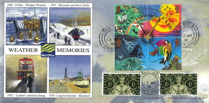 2001 (03) Weather (M/S) - Dawn Weather Charts, Bracknell Official - Fair Isle CDS