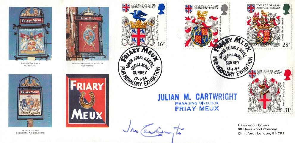 1984 (01) Heraldry - Hawkwood (Pub Signs) Official - Signed by Julian Cartwright