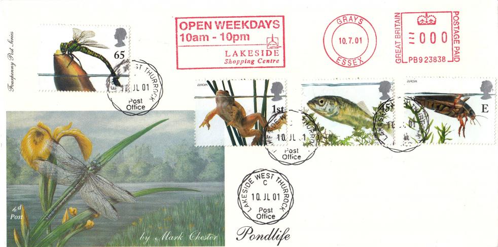 2001 (07) Pondlife - 4d Post - Lakeside CDS + Lakeside Shopping Centre Meter Mark