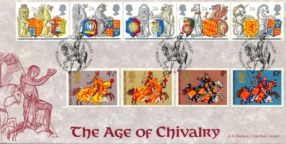 1998 (02) Queen's Beasts - Bradbury 'The Age of Chivalry' Official