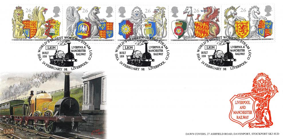 1998 (02) Queen's Beasts - Dawn 'Lion - The World's Oldest Working Steam Loco' Official