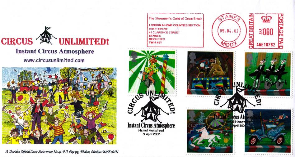 2002 (04) Circus - Sheridan 'Circus Unlimited' Official + Showman's Guild of Great Britain Meter Mark