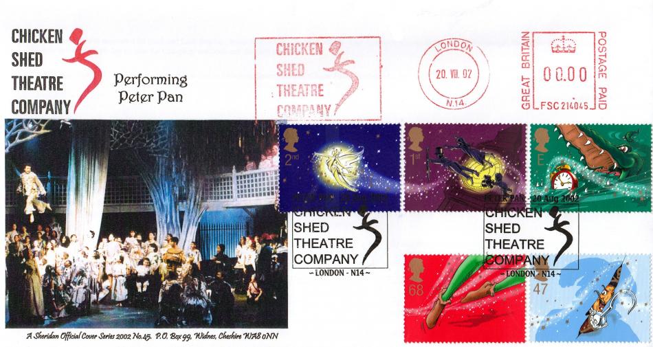 2002 (08) Peter Pan - Sheridan 'Chicken Shed Theatre' Official + Chicken Shed Theatre Meter Mark