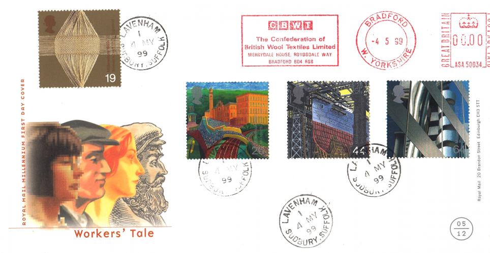 1999 (05) Workers - RM - Lavenham CDS + The Confederation of British Wool Textiles Meter Mark