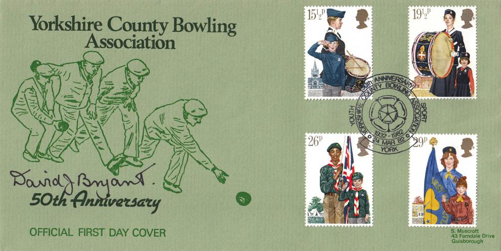 1982 (03) Youth - Yorkshire County Bowling Association Official - Signed by David Bryant