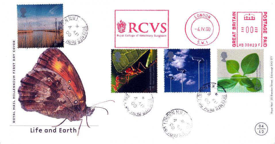 2000 (04) Life and Earth - RM - Regents Park Rd CDS + Royal College of Veterinary Surgeons Meter Mark