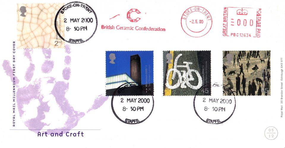 2000 (05) Art & Craft - RM - Stoke-On-Trent CDS + British Ceramic Confederation Meter Mark