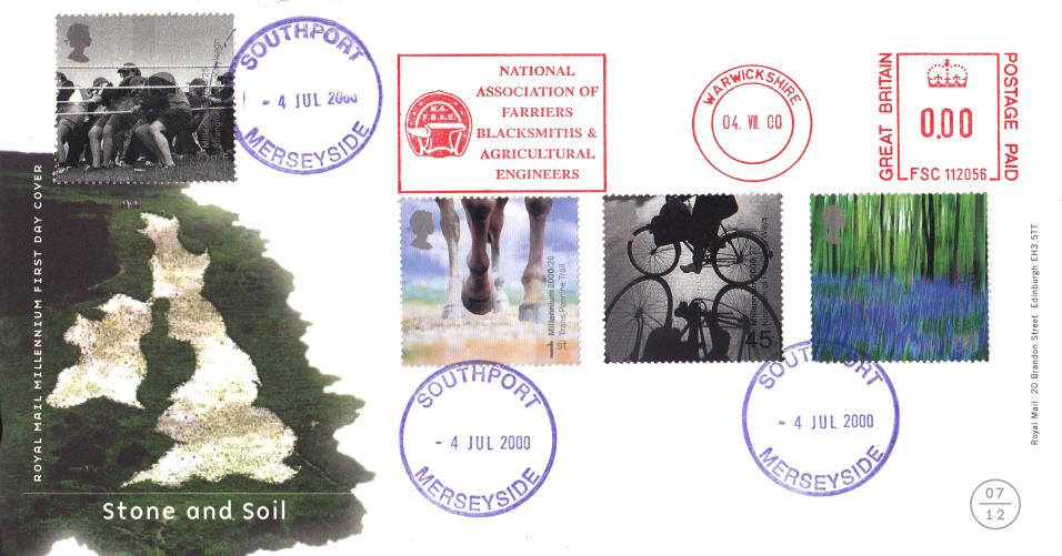 2000 (07) Stone & Soil - RM - Southport CDS + National Association Of Farriers, Blacksmiths & Agricultural Engineers Meter Mark