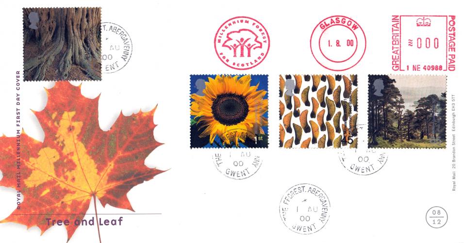 2000 (08) Tree & Leaf - RM - The Fforest CDS + Millennium Forest For Scotland Meter Mark