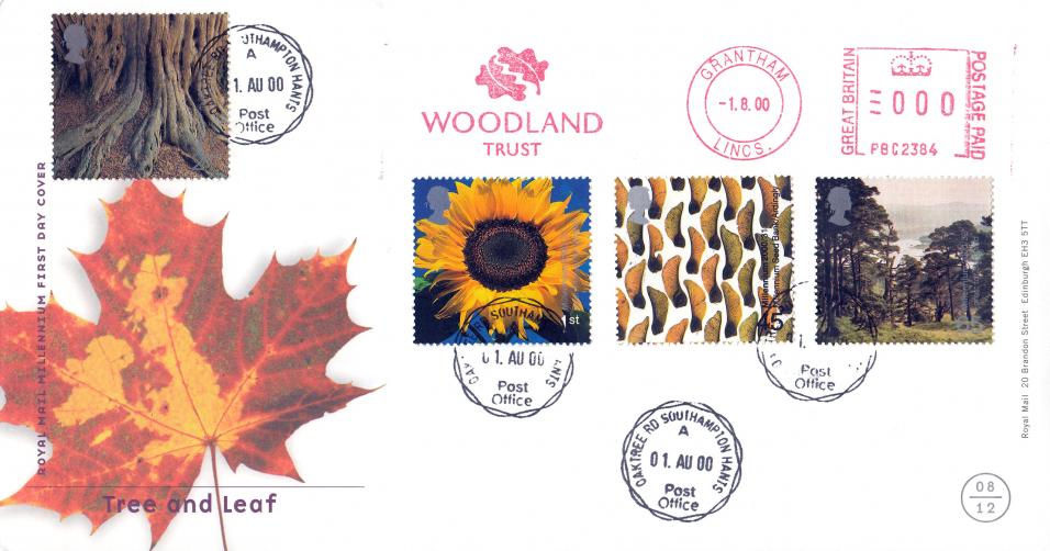 2000 (08) Tree & Leaf - RM - Oaktree Rd CDS + Woodland Trust Meter Mark.