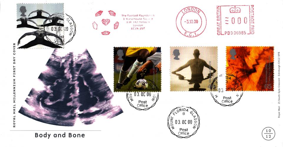 2000 (10) Body & Bone - RM - Mount Florida, Glasgow CDS + The Football Foundation Meter Mark