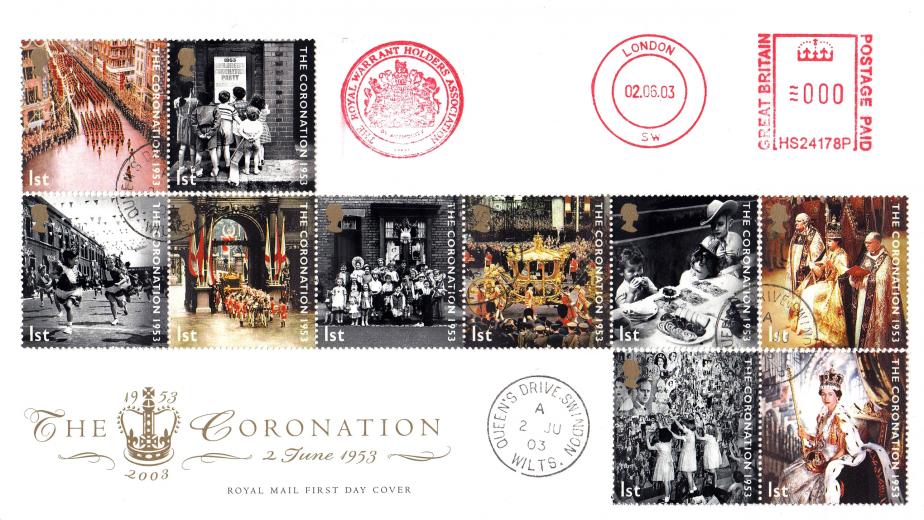 2003 (06) Coronation - RM - Queen's Drive CDS + The Royal Warrant Holders Association Meter Mark.