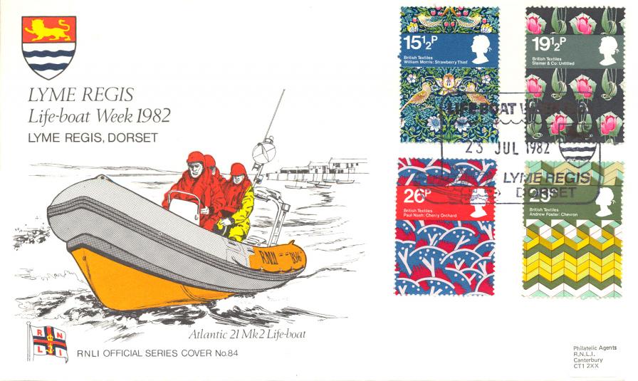 1982 (07) Textiles - Pilgrim Lifeboat Week, Lyme Regis Official