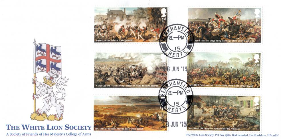 2015 (06) Battle of Waterloo (Stamps) - White Lion Society Official