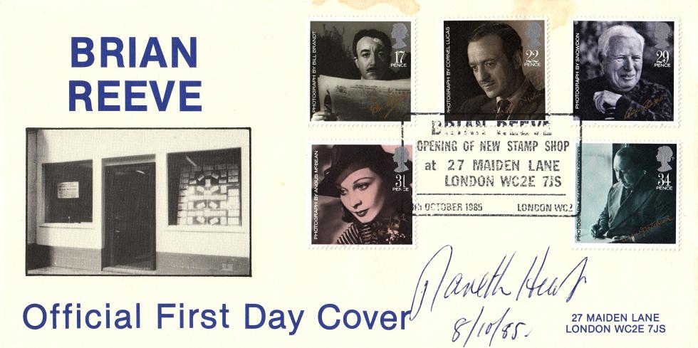 1985 (10) Films - DGT 'Brian Reeve Stamp Shop' Official - Signed by Gareth Hunt