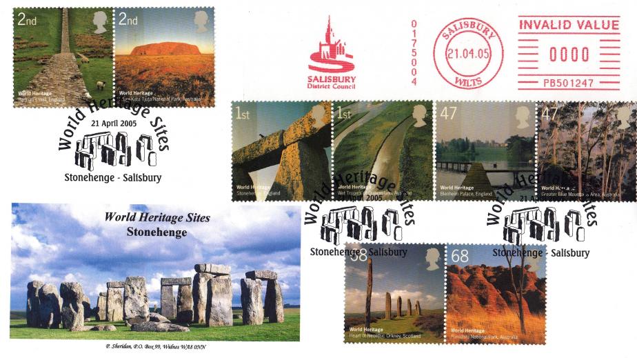 2005 (04) World Heritage - Sheridan Official + Salisbury District Council Meter Mark