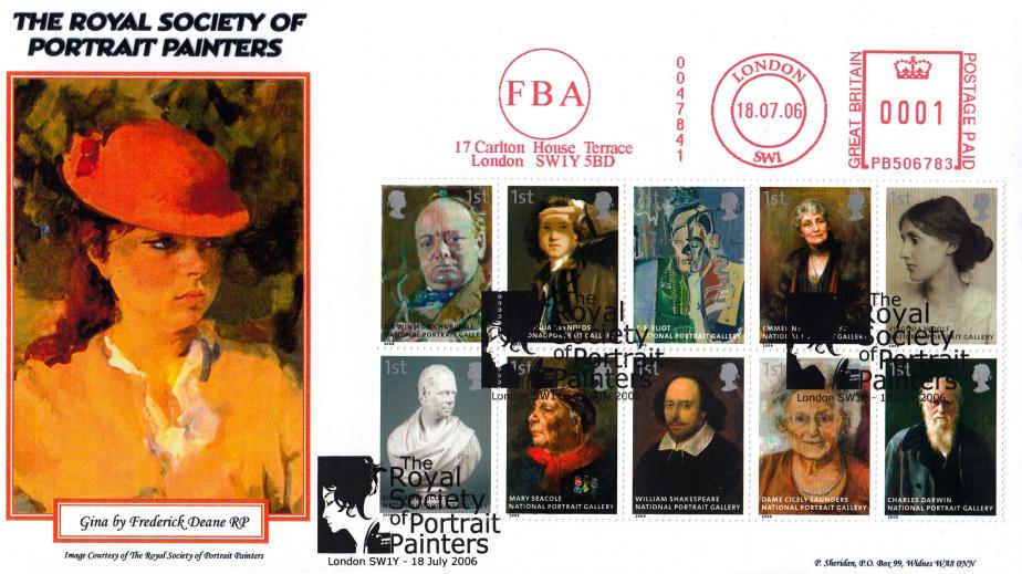 2006 (07) National Portrait Gallery - Sheridan Royal Society of Portrait Painters Official + FBA Meter Mark