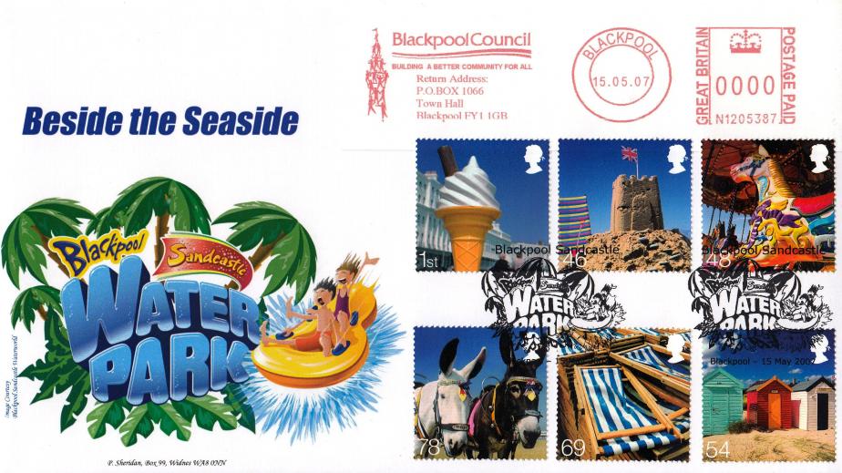 2007 (05) Beside The Seaside - Sheridan 'Blackpool Water Park' Official + Blackpool Council Meter Mark