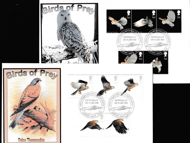 2003 (01) Birds of Prey - Privately Produced Pair of covers - Gosport H/S