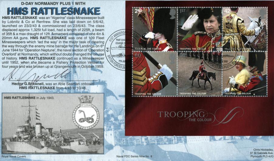 2005 (06) Trooping The Colour (M/S) - RNCG 'HMS Rattlesnake' Official
