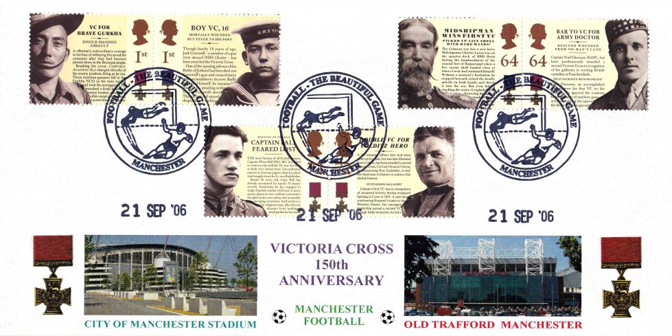 2006 (09) Victoria Cross (Stamps) - Dawn 'Manchester Football' Official