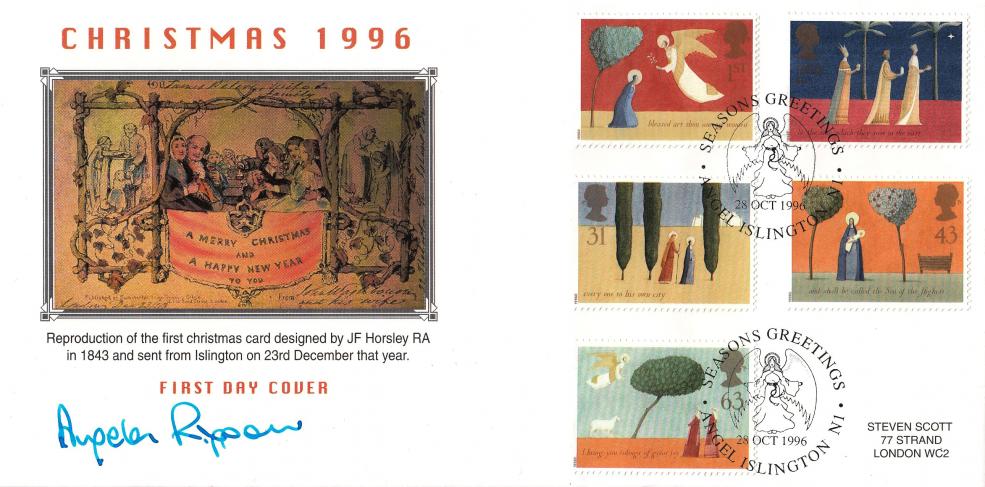 1996 (10) Christmas - Scott 'Angel, Islington' Official - Signed by Angela Rippon