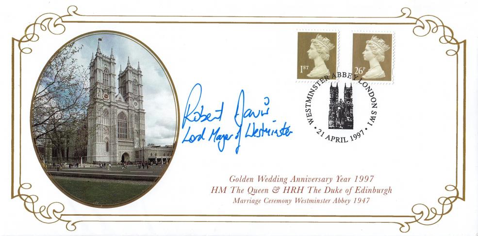 1997 (04) Golden Wedding Definitives - Scott 'Westminster Abbey' Official - Signed by the Lord Mayor of Westminster