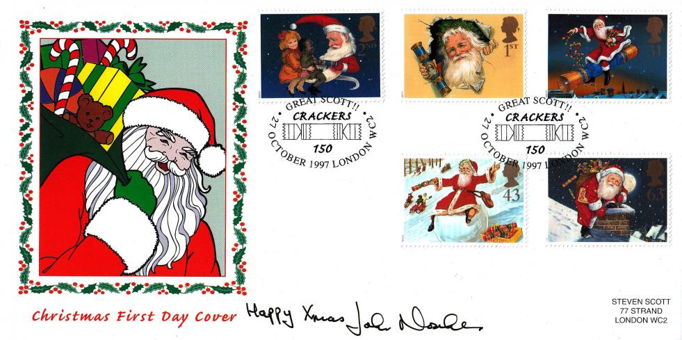 1997 (10) Christmas - Scott 'Crackers' Official - Signed by the late John Noakes