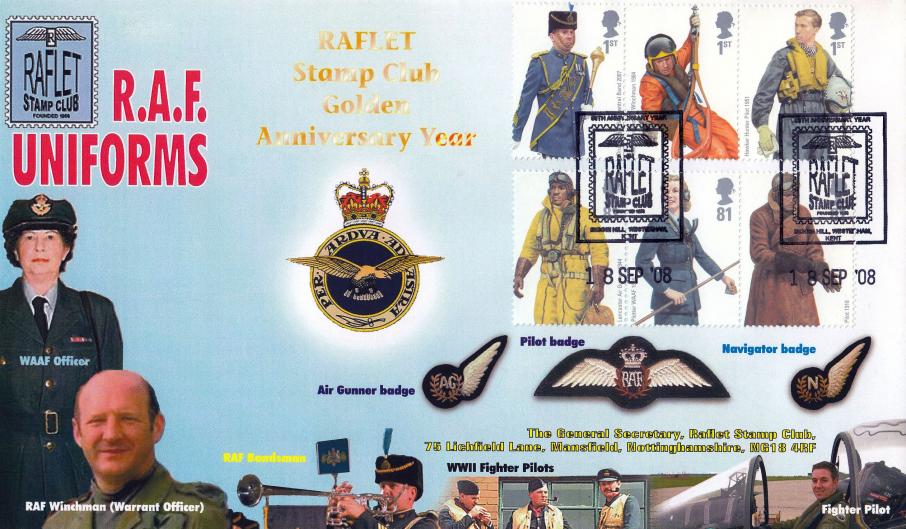 2008 (09) RAF Uniforms - RAFLET Stamp Club Official