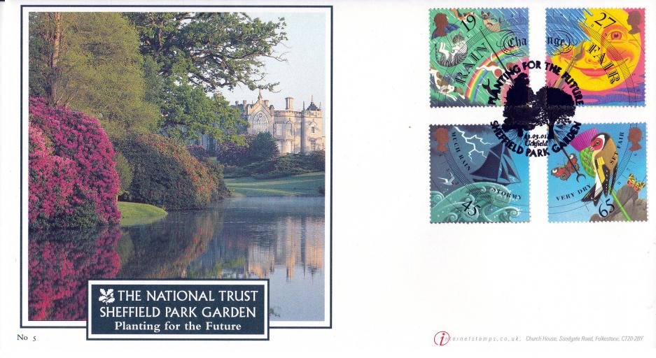 2001 (03) Weather (Stamps) - Internet 'Sheffield Park Garden' Official