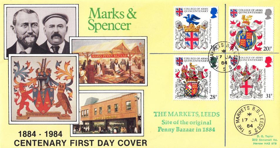 1984 (01) Heraldry - DGT 'Marks & Spencer' Official - The Markets, Leeds CDS