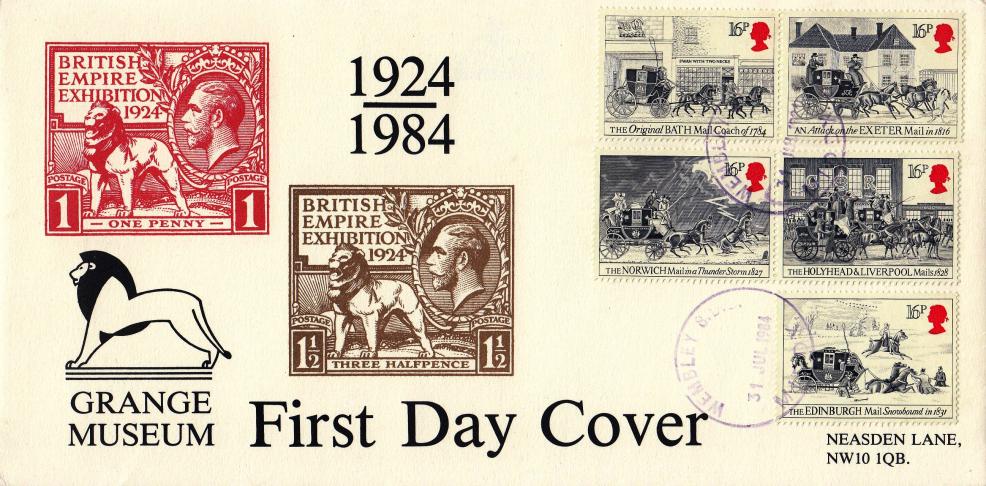 1984 (07) Royal Mail - DGT 'Grange Museum' Special - Wembley CDS