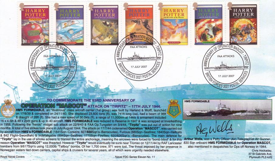 2007 (07) Harry Potter (Stamps) - RNCG Official - Signed