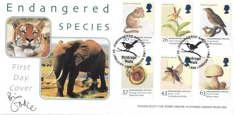 1998 (01) Endangered Species - Scott 'Birdcage Walk' Official - Signed by the late Bill Oddie