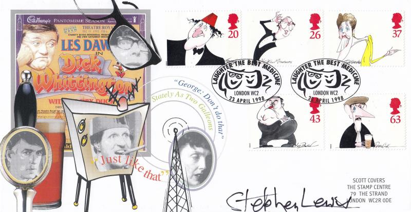 1998 (04) Comedians - Scott 'Laughter, WC2' Official - Signed by the late Stephen Lewis