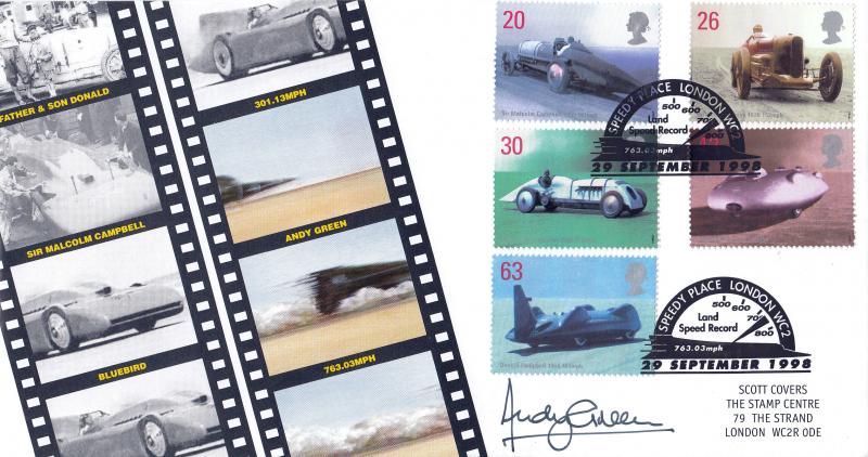 1998 (09) Speed - Scott 'Speedy Place' Official - Signed by Andy Green