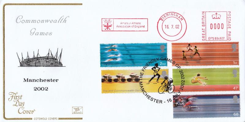 2002 (07) Commonwealth Games - Cotswold - Friendly Games, Manchester H/S + Amateur Athletic Association of England Meter Mark