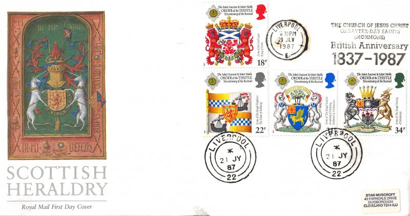 1987 (07) Scottish Heraldry - RM - The Church Of Jesus Christ of The Latter Day Saints Slogan