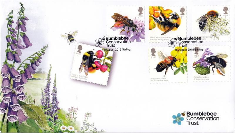 2015 (08) Bees (Stamps) - Proper Goose FD Covers Official