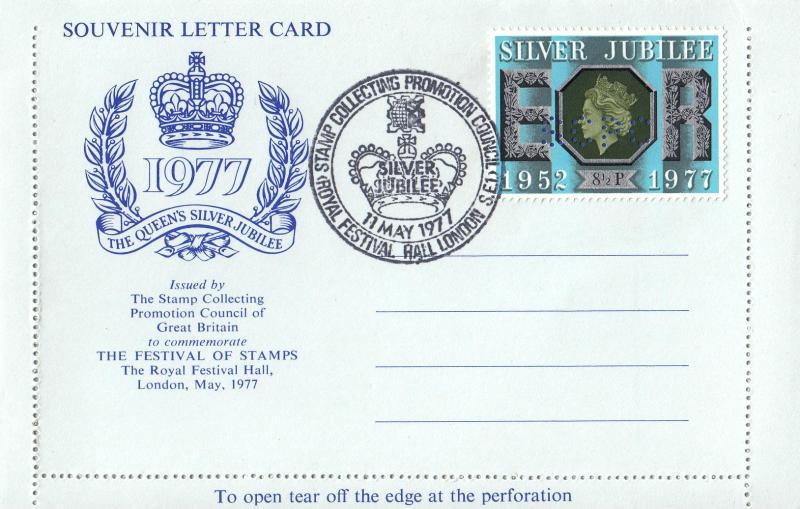 1977 (05) Silver Jubilee - Stamp Collecting Promotion Council of Great Britain Letter Card Official