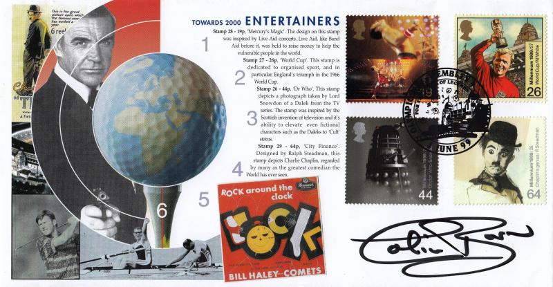 1999 (06) Entertainers - Scott 'Olympic Way, Wembley' Official - Signed by Colin Baker