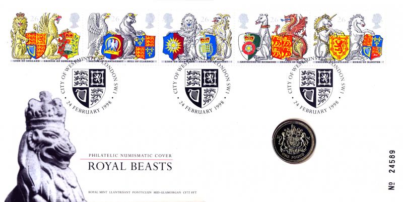 1998 (02) Queen's Beasts - Royal Mint 'City of Westminster' Official