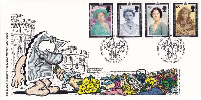 2002 (04) Queen Mother - Phil Stamp (Colour) Official