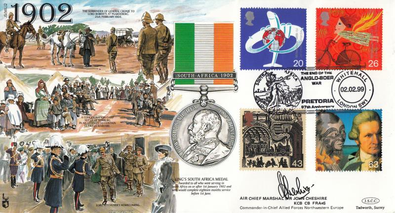 1999 (02) Travellers - JSCC JS(MIL) 2 'Anglo-Boer War, Pretoria' Official - Signed by Air Chief Marshall Sir John Cheshire